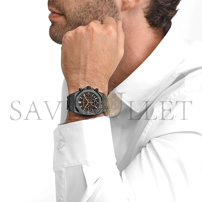 audemars P1g*et royal oak chronograph black ceramic black dial 41mm 26240ce.oo.1225ce.02
